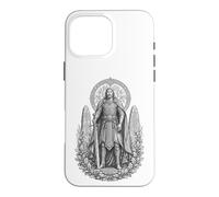 Carcasa para iPhone 16 Pro MAX Arte de Nuada Celtic Silver Hand Warrior King Line