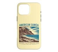 Carcasa para iPhone 16 Pro MAX Arte Retro de la Tierra Sagrada de Samoa Americana