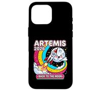 Carcasa para iPhone 16 Pro MAX Artemis II 2026 Cute Design for Kids Launch Back to The Moon
