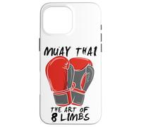 Carcasa para iPhone 16 Pro MAX Artes Marciales Muay Thai El Arte De 8 Miembros Cita Boxeo Tailandés