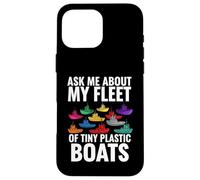 Carcasa para iPhone 16 Pro MAX Ask Me About My Fleet of Tiny Plastic Boats 3D Printing Fun