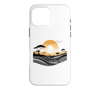 Carcasa para iPhone 16 Pro MAX Atardecer Africano Baobab Árboles Naturaleza Paisaje