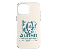 Carcasa para iPhone 16 Pro MAX AuDHD Autismo Y TDAH Perro Gato Ambos
