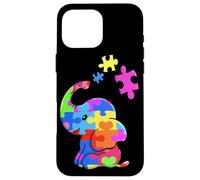 Carcasa para iPhone 16 Pro MAX Autism Elephant Gift Autism Awareness Autistic Black