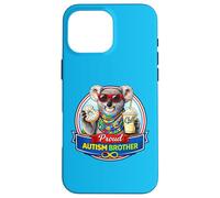 Carcasa para iPhone 16 Pro MAX Autismo Brother, Koala Bear Donut Milkshake Neurodiverso TDAH