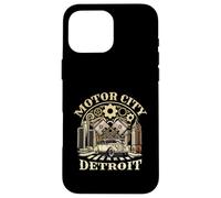 Carcasa para iPhone 16 Pro MAX Automóviles de Recuerdo de Motor City Detroit Michigan Detroit