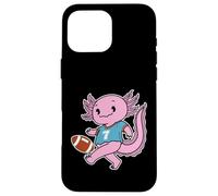 Carcasa para iPhone 16 Pro MAX Axolotl Juega fútbol Americano
