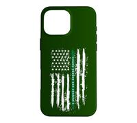 Carcasa para iPhone 16 Pro MAX Back The Green Thin Green Line American Flag Border Patrol