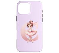 Carcasa para iPhone 16 Pro MAX Bailarina Girl Dancing Name First Letter C Girly Tutu Ballet
