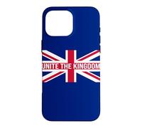 Carcasa para iPhone 16 Pro MAX Bandera británica de Reino Unido Union Jack Unite The Kingdom