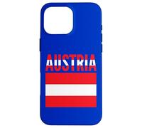 Carcasa para iPhone 16 Pro MAX Bandera de Austria Colores Orgullo Nacional Patriótico