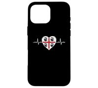 Carcasa para iPhone 16 Pro MAX Bandera de Cerdeña Heartbeat Four Moros Pride Design