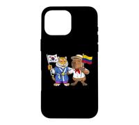 Carcasa para iPhone 16 Pro MAX Bandera de Colombia y Corea del Sur Raíces Colombo-Coreanas