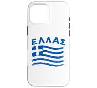Carcasa para iPhone 16 Pro MAX Bandera de Grecia Hellas Herencia Griega Orgullo Helénico