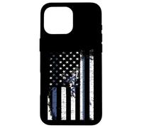 Carcasa para iPhone 16 Pro MAX Bandera de Israel Envejecido, Encima, Bandera Americana