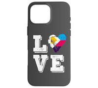 Carcasa para iPhone 16 Pro MAX Bandera de poliamor Amor poliamoroso