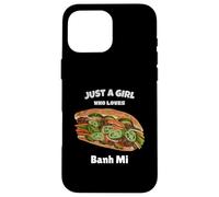 Carcasa para iPhone 16 Pro MAX Banh Mi Vietnamese Sandwich Vietnam Comida Divertida Chicas Mujeres