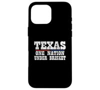 Carcasa para iPhone 16 Pro MAX Barbacoa Texas One Nation Under Brisket - Divertida Barbacoa de Texas