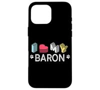 Carcasa para iPhone 16 Pro MAX Baron Nombre de Perro Personalizado Baron Pet Lover