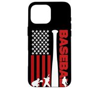 Carcasa para iPhone 16 Pro MAX Baseball Bat American Flag USA Sports