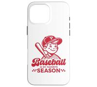 Carcasa para iPhone 16 Pro MAX Baseball Is My Favorite Season - Camiseta Deportiva Divertida para Jugador Retro