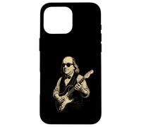 Carcasa para iPhone 16 Pro MAX Ben Franklin Tocando la Guitarra Divertido 4 de Julio Retro Vintage