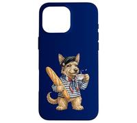 Carcasa para iPhone 16 Pro MAX Berger Picard-Hündin Hundedame Taza, café, Bandera de Francia