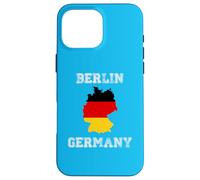Carcasa para iPhone 16 Pro MAX Berlín Alemania Vintage Alemania Bandera Mapa Diseño