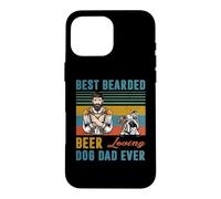 Carcasa para iPhone 16 Pro MAX Best Bearded Beer Loving Dog Dad English Bulldog Puppy Lover