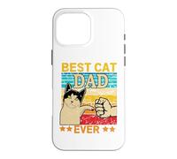 Carcasa para iPhone 16 Pro MAX Best Cat Dad Ever For Dad Grandpa Fathers Day Cat Daddy