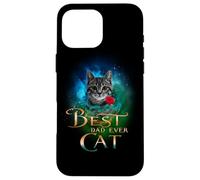 Carcasa para iPhone 16 Pro MAX Best Cat Dad Ever Funny Kitten Tabby Cat For Fathers Day