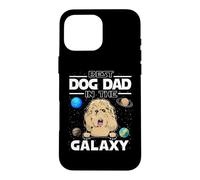 Carcasa para iPhone 16 Pro MAX Best Dog Dad In The Galaxy Goldendoodle Puppy Dogs Lovers