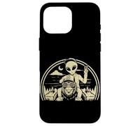 Carcasa para iPhone 16 Pro MAX Bigfoot Alien Boy Adventure Sasquatch OVNI