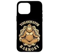 Carcasa para iPhone 16 Pro MAX Bigfoot Yoga Funny Yogasquatch Harmony Meditación Mandala