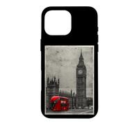Carcasa para iPhone 16 Pro MAX Black & White Retro Real London with Big Ben, London Skyline