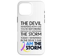 Carcasa para iPhone 16 Pro MAX Bladder Cancer Warriors I Am The Storm, I Will Survive
