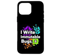 Carcasa para iPhone 16 Pro MAX Blockchain Developer Funny I Write Immutable Bugs