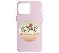 Carcasa para iPhone 16 Pro MAX Bloom Where You Are Planted Retro Floral Boho 70s Estética