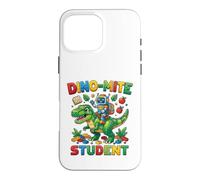 Carcasa para iPhone 16 Pro MAX Bloques de Dinosaurios de Montar Robot para Estudiantes Dino-Mite