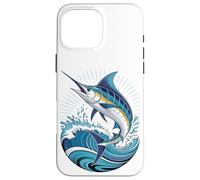Carcasa para iPhone 16 Pro MAX Blue Marlin Ocean Graphic Fishing