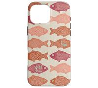 Carcasa para iPhone 16 Pro MAX Boho Fish Pattern Ocean Marine Life Folk Art Aesthetic