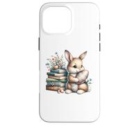 Carcasa para iPhone 16 Pro MAX Bookish Easter Bunny Reading Book Every Bunny Loves to Read