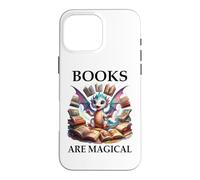 Carcasa para iPhone 16 Pro MAX Books Are Magical Dragon Book Lover Read Books Happy Dragons