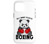 Carcasa para iPhone 16 Pro MAX Boxeador de Oso Lindo Boxeador con Texto en inglés All I Want To Do