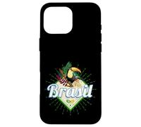 Carcasa para iPhone 16 Pro MAX Brasil tucán Retro Samba Carnaval Recuerdo Vintage