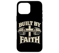 Carcasa para iPhone 16 Pro MAX Built by Faith Christian Prayer Levantamiento de Pesas Gimnasio Entren