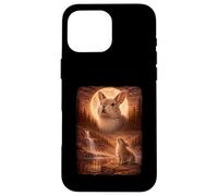 Carcasa para iPhone 16 Pro MAX Bunny Howling At Moon Vintage Funny Mystic