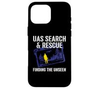 Carcasa para iPhone 16 Pro MAX Búsqueda y Rescate Encontrar el diseño Invisible del Operador de Drones