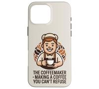 Carcasa para iPhone 16 Pro MAX Cafetera Cafetera Amante Barista Latte Brewing
