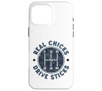 Carcasa para iPhone 16 Pro MAX Caja de Cambios Manual de Cinco velocidades Real Chicks Drive Sticks, Divertida